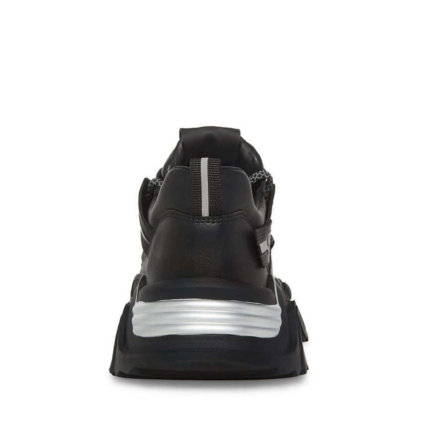 Black Steve Madden Power Women's Sneakers | PH 795816AO